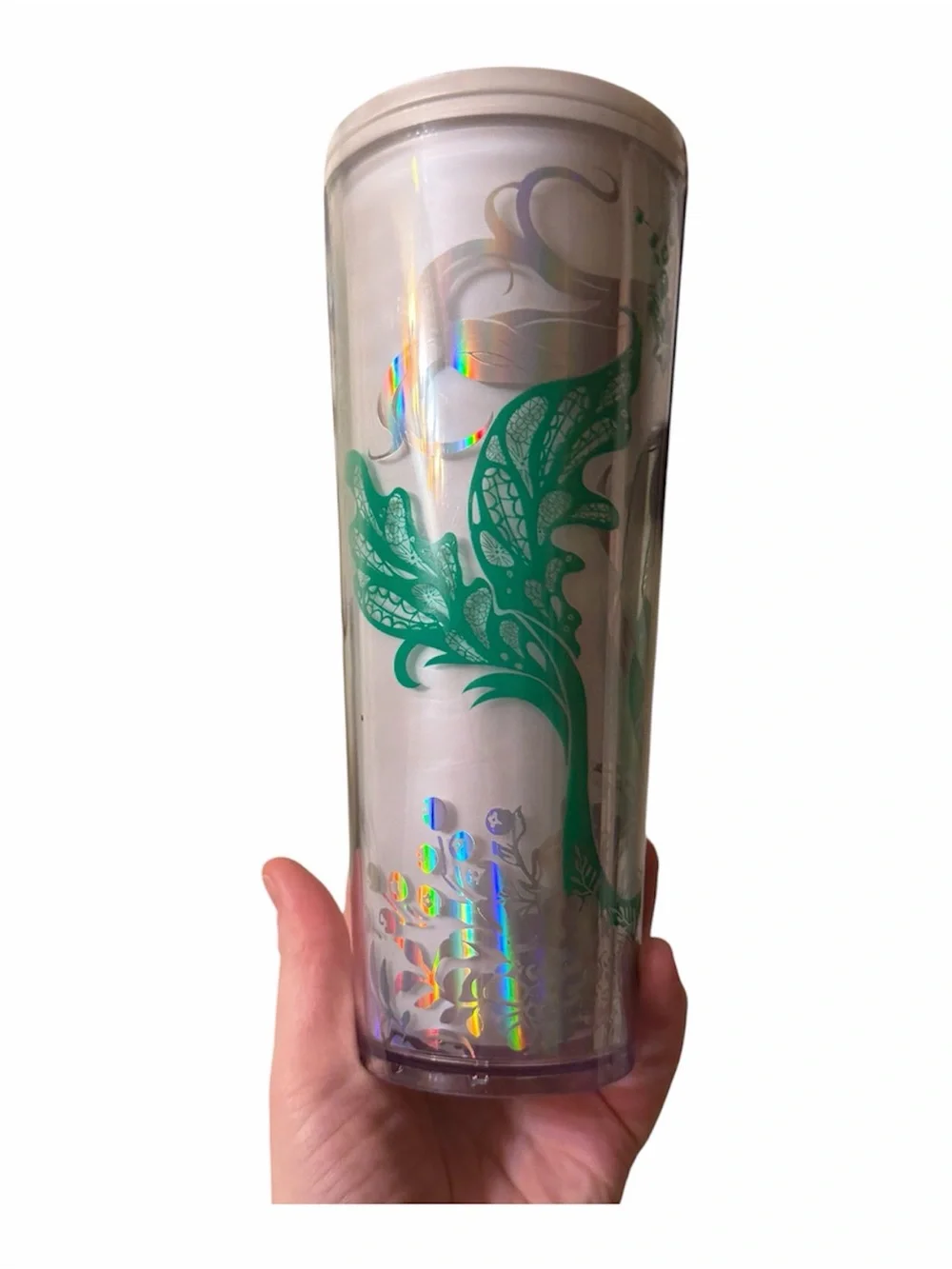 Starbucks 2022 Holiday Mermaid Iridescent Siren Cold Cup 24 oz Cold Tumbler